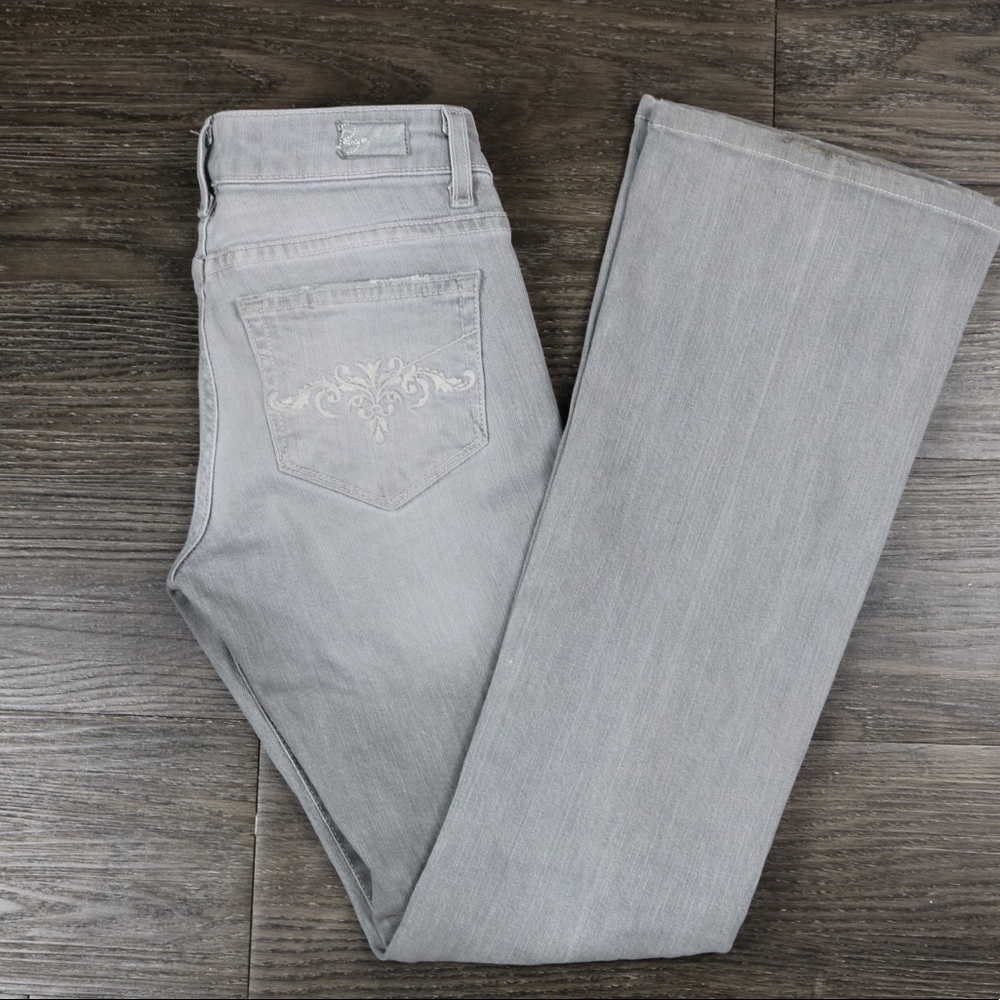 PAIGE Laurel Canyon Grey Wash  Embellished Jeans